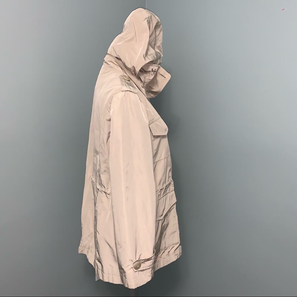 LONDON FOG lightweight spring tan hooded Jacket women’s size Medium - Picture 6 of 14
